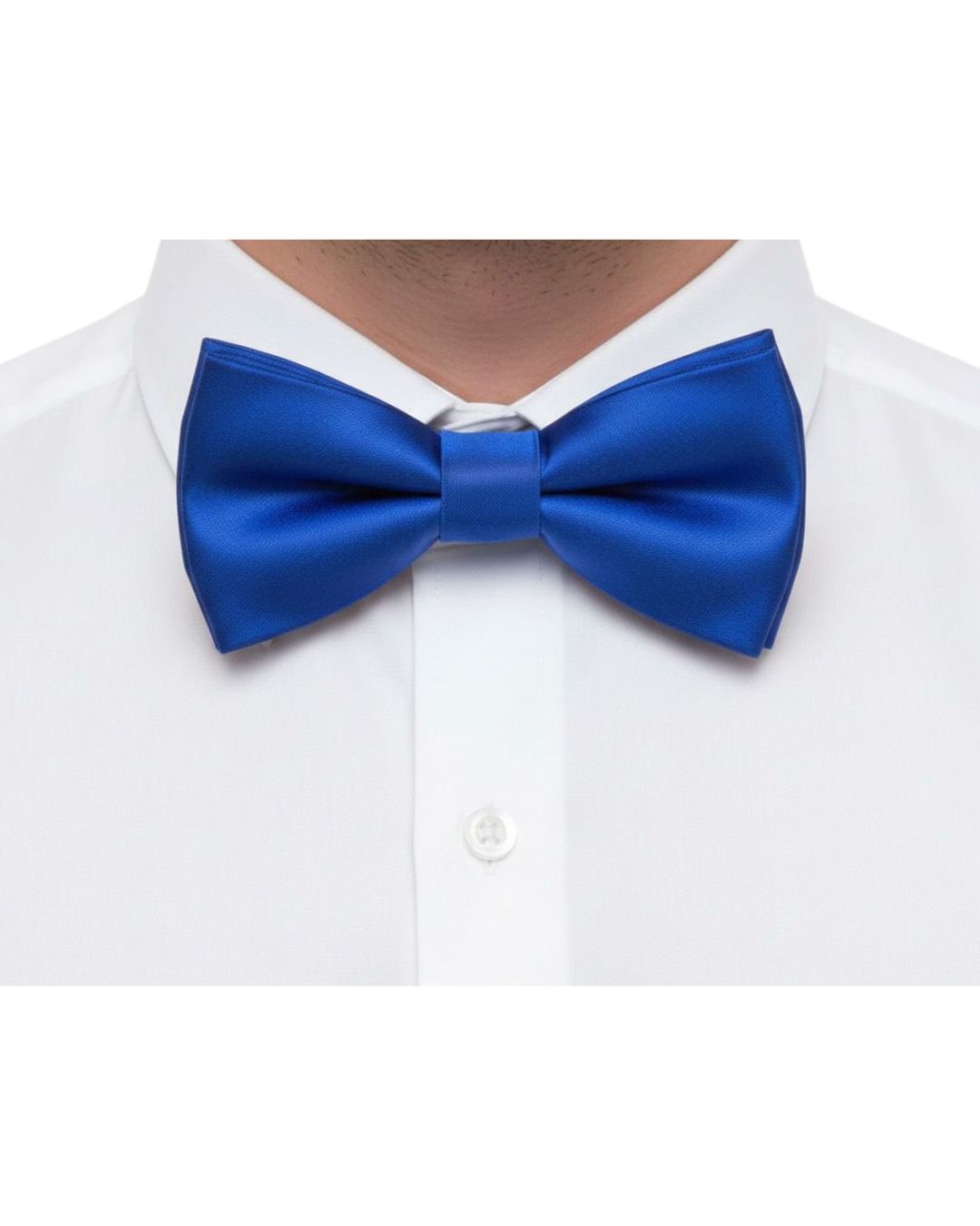 Men's Blue Satin bow tie 
