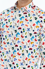 Mens floral patterned shirt  by ECCA LONDON Design