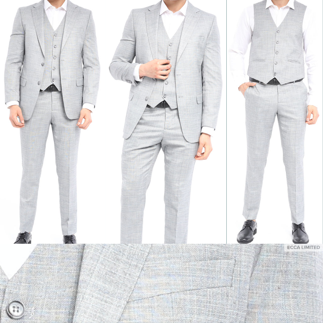Grey Blinders Linen Icnony - Linen Three Piece Suit