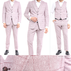 Pinky Blinders Linen Icnony - Linen Three Piece Suit