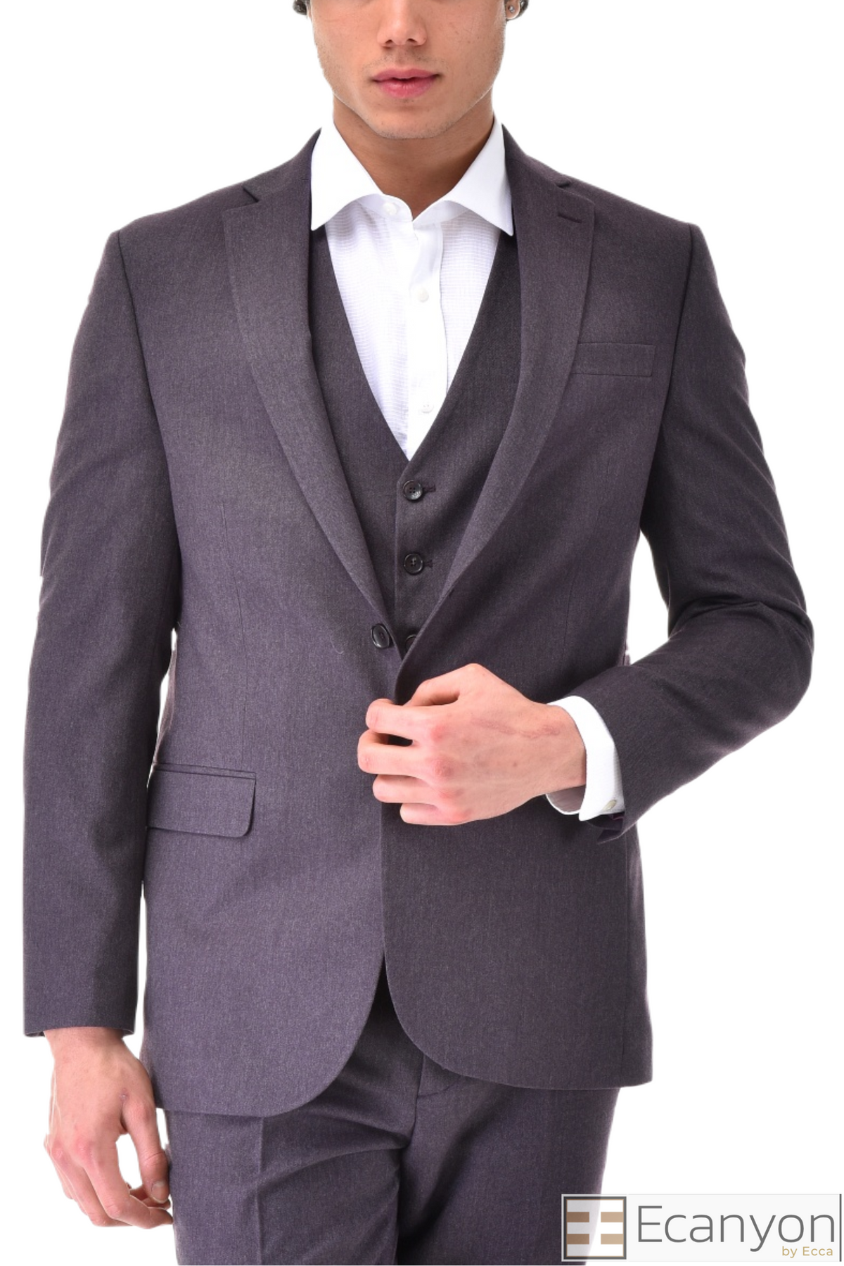 Wine Colour Plain Thick Design 3 Piece Suit, A timeless a wine three piece suits that can be styled up for special events or styled down for the office. The matching quality a plain wine colour waistcoat and trousers are paired with a plain wine colour suit jacket. You’ll love the patterned lining panels on this suit, especially the one in the jacket’s breast pocket which doubles up as a pocket square. Master Tailored Fit 3 Piece Suit