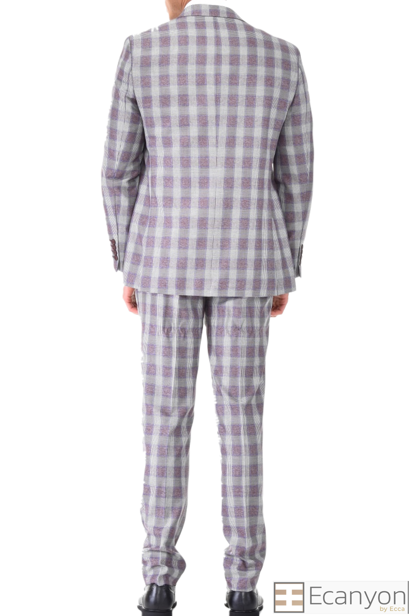 Grey Plaid Burgundy 3 Piece Suit, A timeless a burgundy plaid grey design suit that can be styled up for special events or styled down for the office. The matching quality a burgundy plaid grey design waistcoat and trousers are paired with a burgundy plaid grey matched design jacket. You’ll love the patterned lining panels on this suit, especially the one in the jacket’s breast pocket which doubles up as a pocket square. Master Tailored Fit 3 Piece Suit