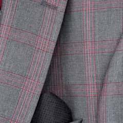 Grey Plaid Green Design Three Piece Suit, A timeless a grey plaid burgundy design suit that can be styled up for special events or styled down for the office. The matching quality a grey plaid burgundy matched design waistcoat and trousers are paired with a grey plaid burgundy design  jacket. You’ll love the patterned lining panels on this suit, especially the one in the jacket’s breast pocket which doubles up as a pocket square. Master Tailored Fit 3 Piece