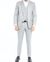 Grey Blinders Linen Icnony - Linen Three Piece Suit