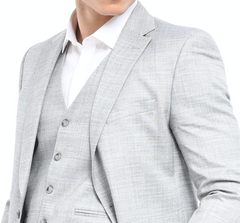 Grey Blinders Linen Icnony - Linen Three Piece Suit