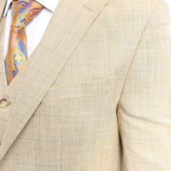 Mustard Blinders Linen Icnony - Linen Three Piece Suit